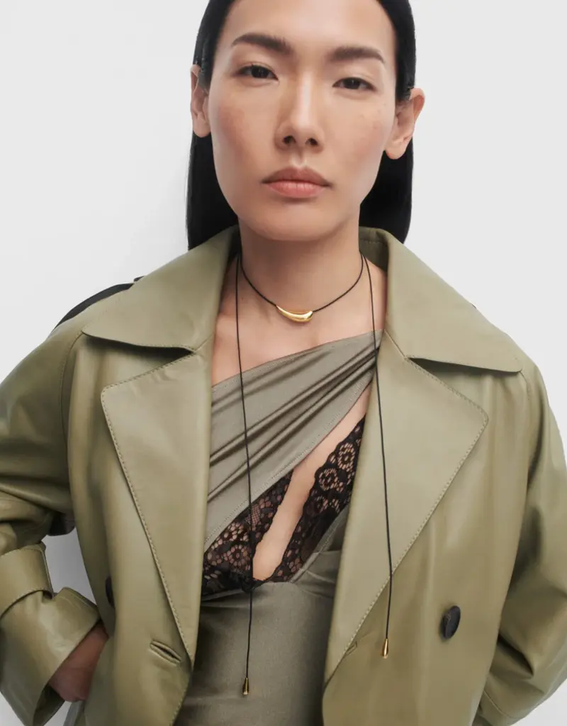 J.HOFFMAN'S Orbit Cord Necklace- Gold Vermeil