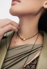 J.HOFFMAN'S Orbit Cord Necklace- Gold Vermeil