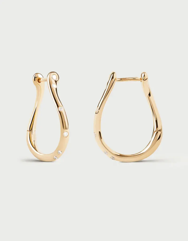 J.HOFFMAN'S Air Mini Hoops- Gold Vermeil