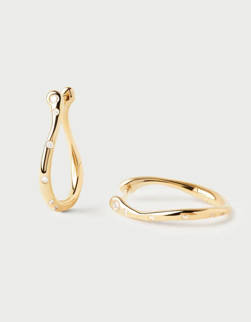 J.HOFFMAN'S Air Mini Hoops- Gold Vermeil