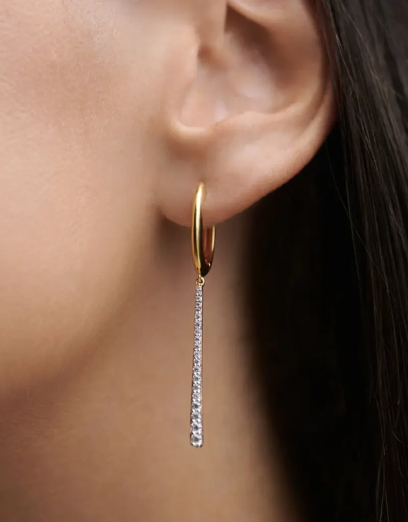 J.HOFFMAN'S Olga Hoops- Gold Vermeil