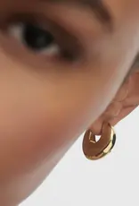 J.HOFFMAN'S Wave Hoops- Gold Vermeil