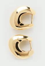 J.HOFFMAN'S Wave Hoops- Gold Vermeil