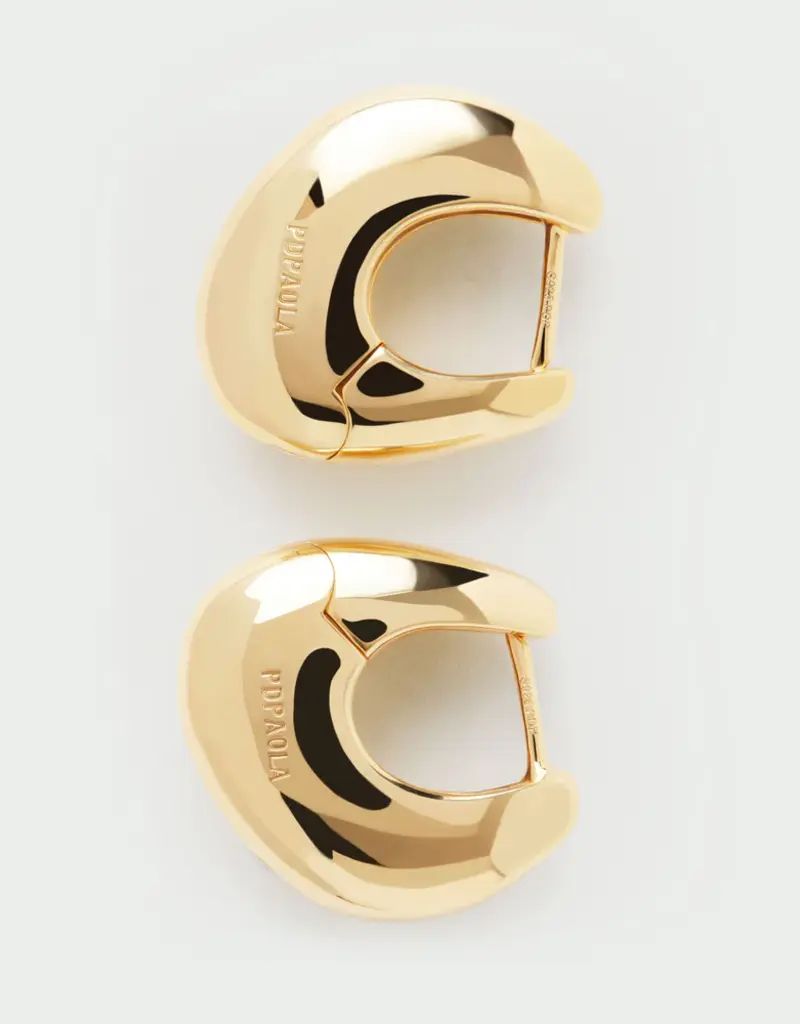 J.HOFFMAN'S Wave Hoops- Gold Vermeil