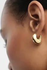 J.HOFFMAN'S Wave Hoops- Gold Vermeil