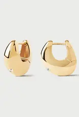 J.HOFFMAN'S Wave Hoops- Gold Vermeil