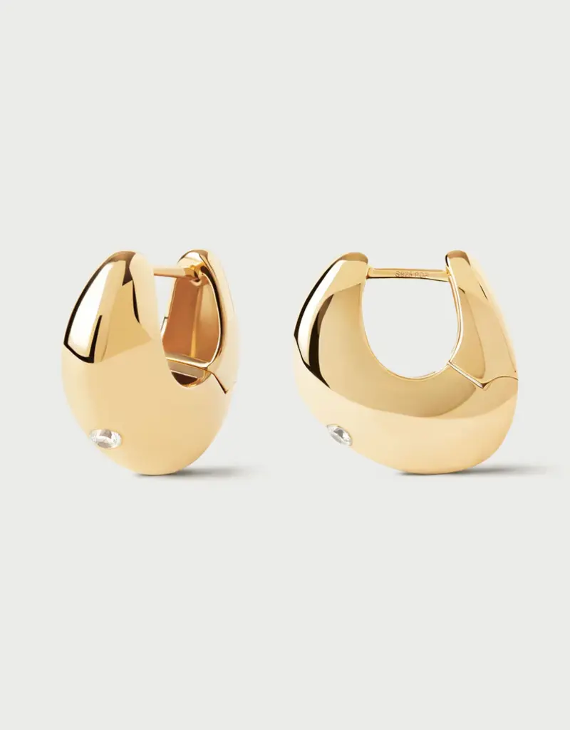 J.HOFFMAN'S Wave Hoops- Gold Vermeil