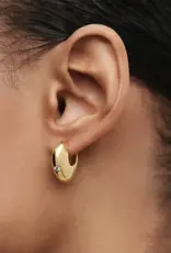 J.HOFFMAN'S Wave Hoops- Gold Vermeil