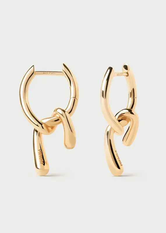 J.HOFFMAN'S Mini Twist Hoops- Gold Vermeil