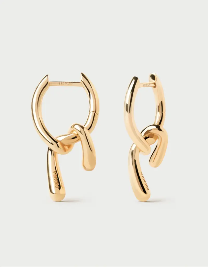 J.HOFFMAN'S Mini Twist Hoops- Gold Vermeil