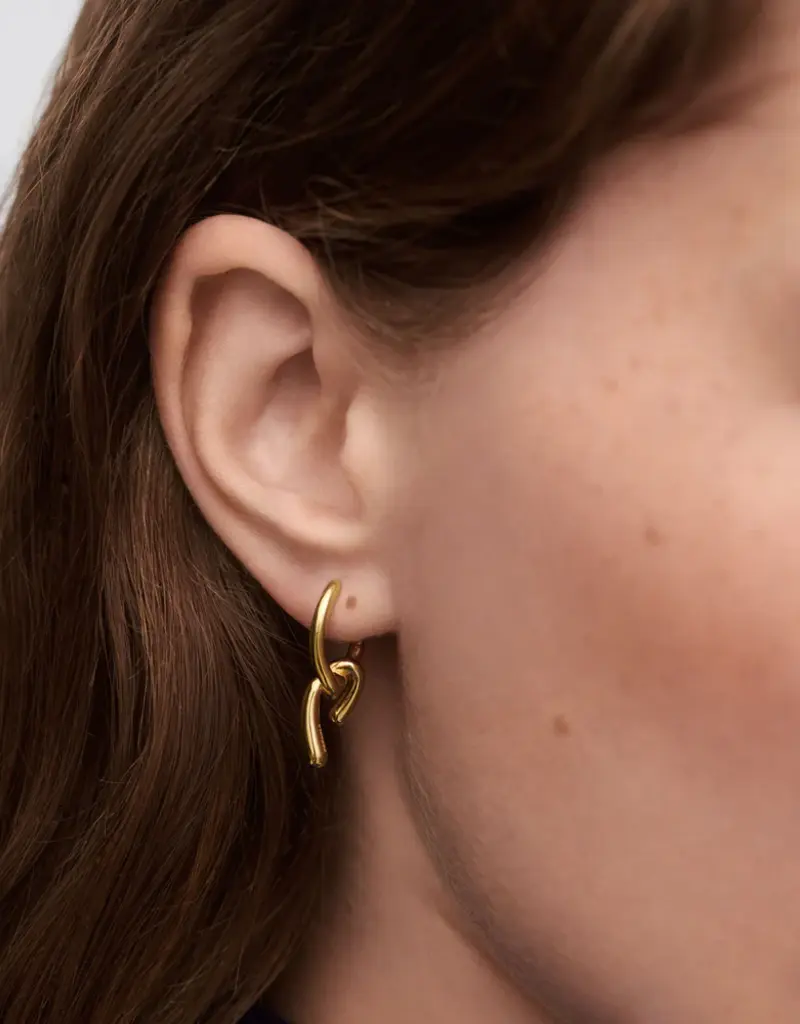 J.HOFFMAN'S Mini Twist Hoops- Gold Vermeil