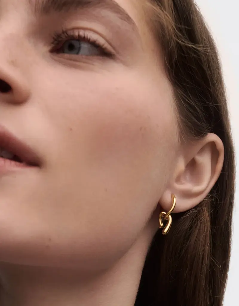 J.HOFFMAN'S Mini Twist Hoops- Gold Vermeil