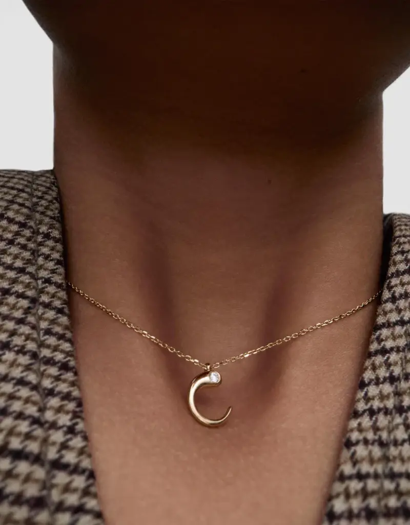 J.HOFFMAN'S Initial Pendant Necklace in Gold