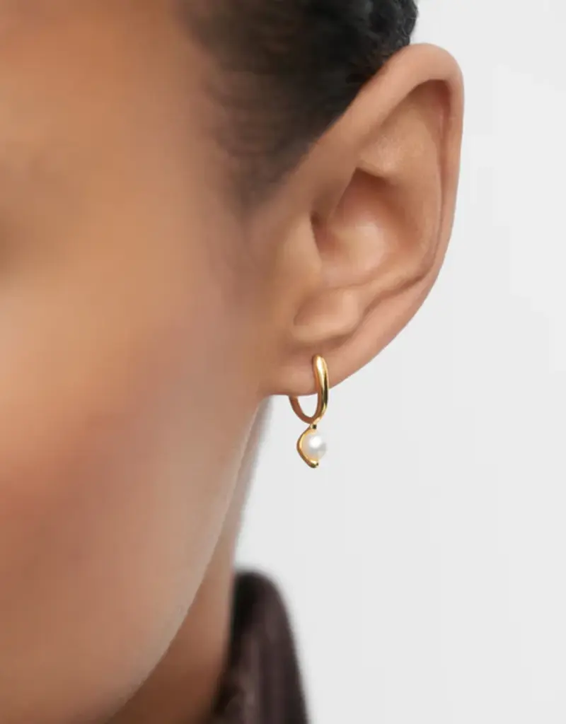 J.HOFFMAN'S La Perrla Mini Hoops- Gold Vermeil