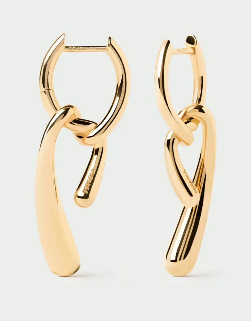 J.HOFFMAN'S Twist Hoops- Gold Vermeil