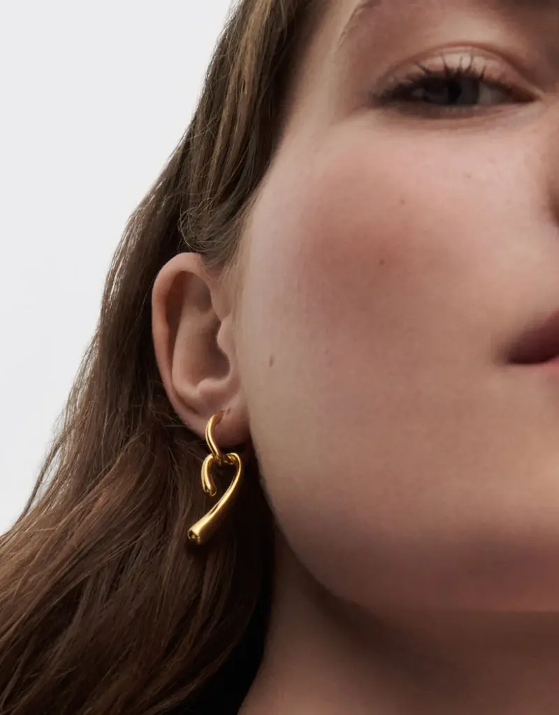 J.HOFFMAN'S Twist Hoops- Gold Vermeil