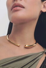 J.HOFFMAN'S Orbit Choker Necklace- Gold Vermeil