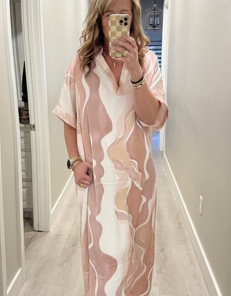 J.HOFFMAN'S Tania Dress- Mocha Watercolor