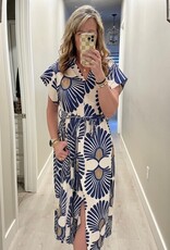 J.HOFFMAN'S Lennon Dress- Indigo Frond