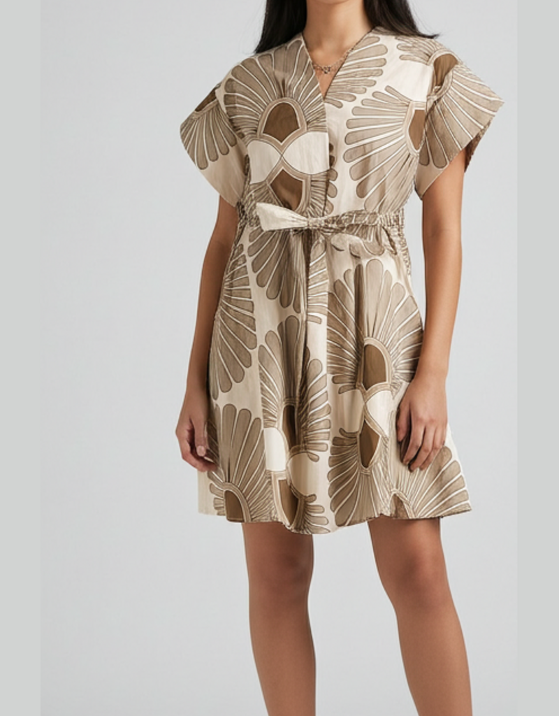 J.HOFFMAN'S Cynthia Dress- Mocha Frond