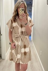 J.HOFFMAN'S Cynthia Dress- Mocha Frond