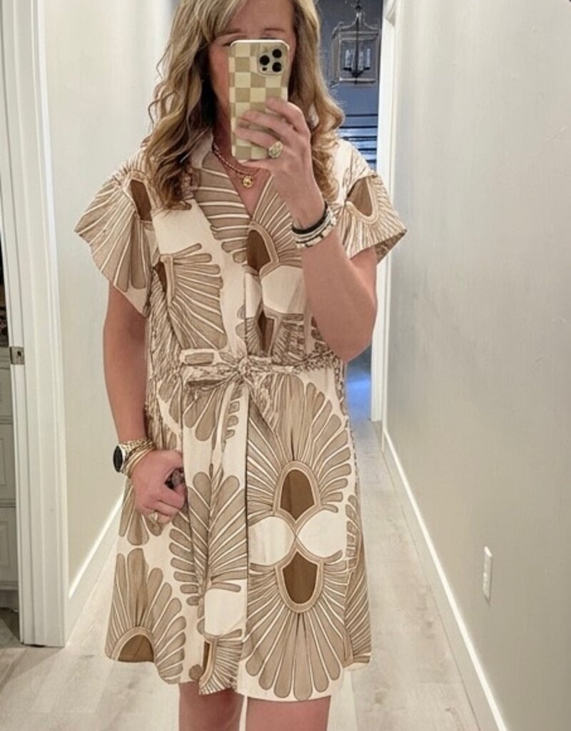 J.HOFFMAN'S Cynthia Dress- Mocha Frond