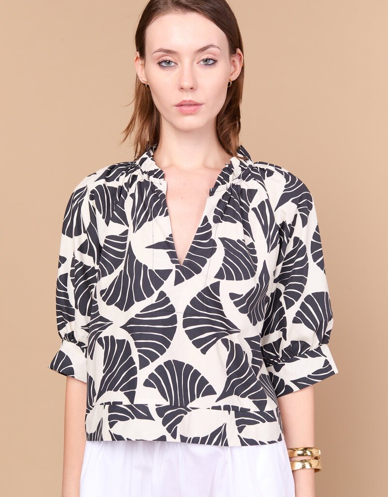 J.HOFFMAN'S Cici Top- Black Seashell