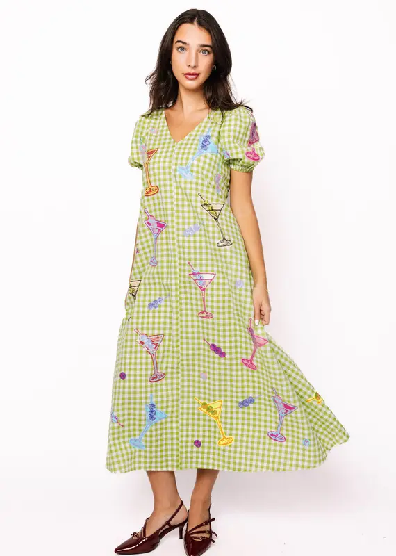 J.HOFFMAN'S Queen of Sparkles Martini Colorblock Dress