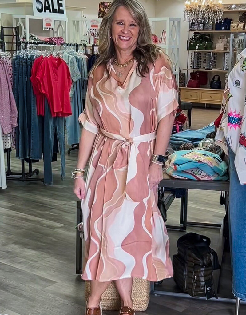 J.HOFFMAN'S Tania Dress- Mocha Watercolor