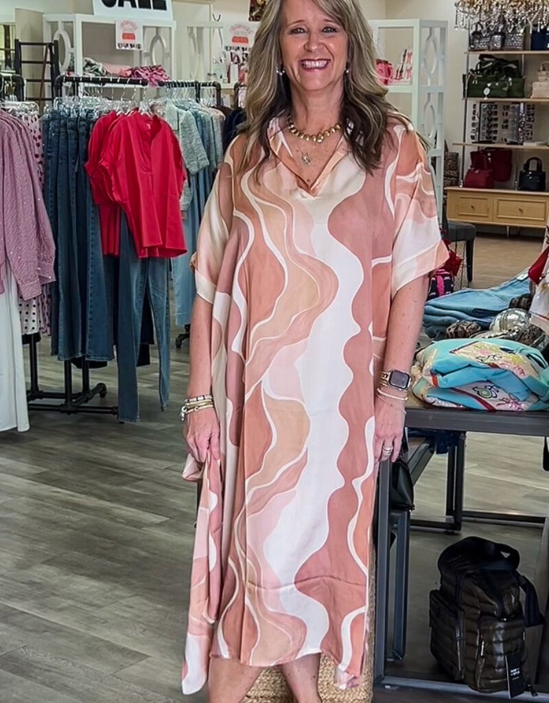 J.HOFFMAN'S Tania Dress- Mocha Watercolor