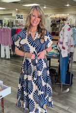 J.HOFFMAN'S Lennon Dress- Indigo Frond