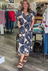 J.HOFFMAN'S Lennon Dress- Indigo Frond