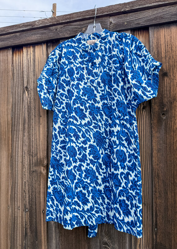 J.HOFFMAN'S Marjorie Dress- Saphire Scottish Thistle