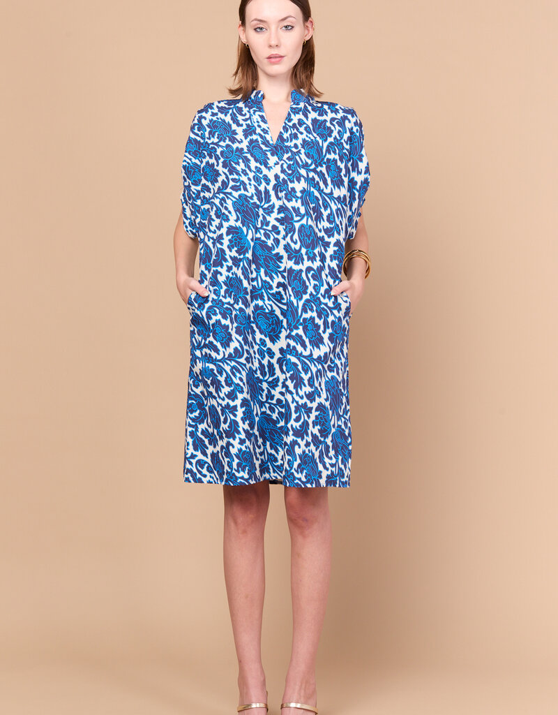 J.HOFFMAN'S Marjorie Dress- Saphire Scottish Thistle