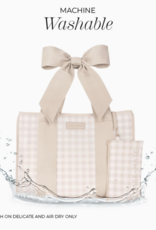 J.HOFFMAN'S Casemate Jelly Tote Bag- Latte Gingham Bow