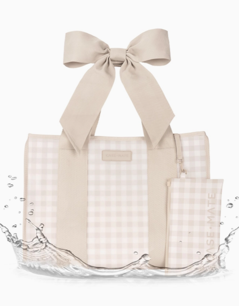J.HOFFMAN'S Casemate Jelly Tote Bag- Latte Gingham Bow