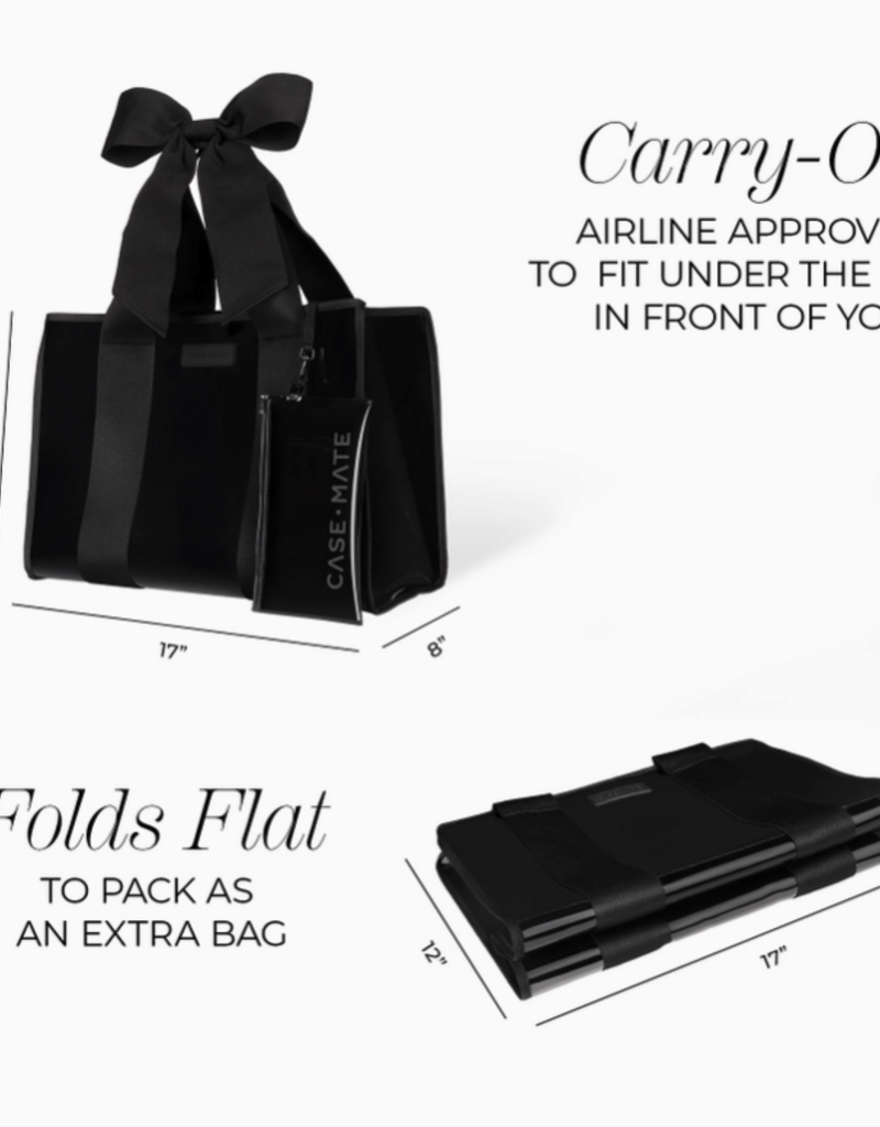 J.HOFFMAN'S Casemate Jelly Tote Bag- Midnight Black Bow