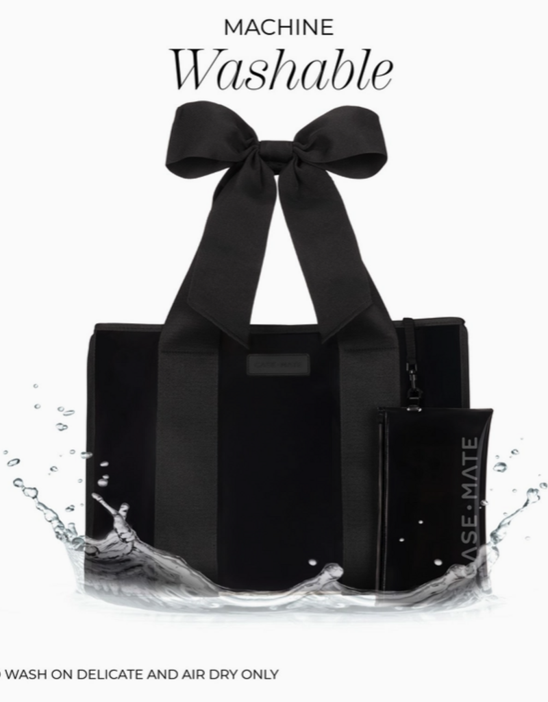 J.HOFFMAN'S Casemate Jelly Tote Bag- Midnight Black Bow