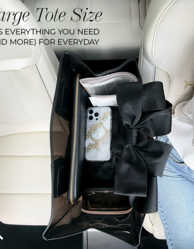 J.HOFFMAN'S Casemate Jelly Tote Bag- Midnight Black Bow