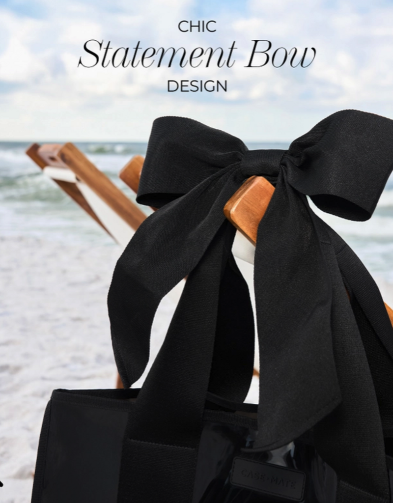 J.HOFFMAN'S Casemate Jelly Tote Bag- Midnight Black Bow