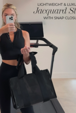 J.HOFFMAN'S Casemate Jelly Tote Bag- Midnight Black Bow