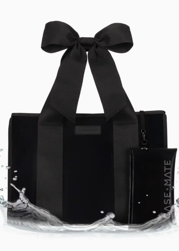 J.HOFFMAN'S Casemate Jelly Tote Bag- Midnight Black Bow