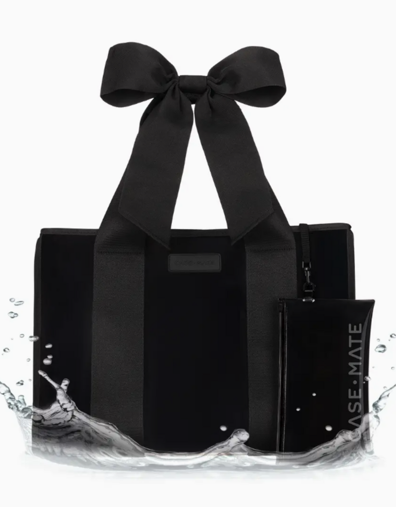 J.HOFFMAN'S Casemate Jelly Tote Bag- Midnight Black Bow