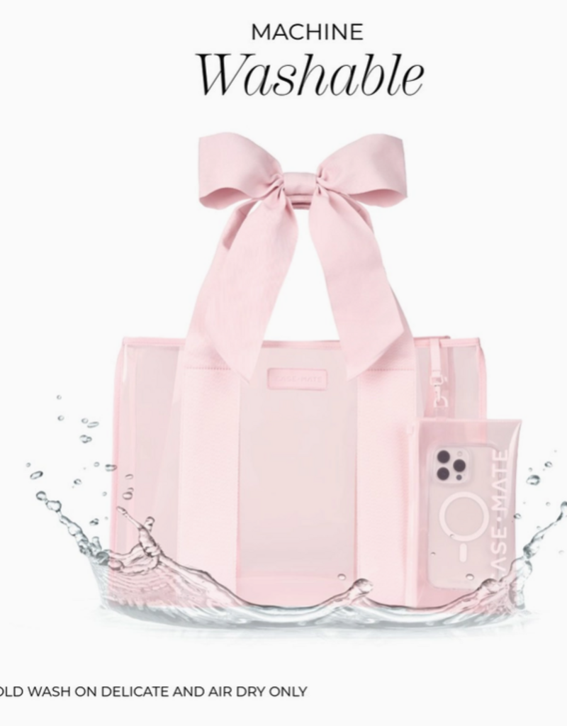 J.HOFFMAN'S Casemate Jelly Tote Bag- Matte Ballet Pink Bow