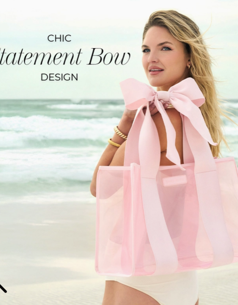 J.HOFFMAN'S Casemate Jelly Tote Bag- Matte Ballet Pink Bow