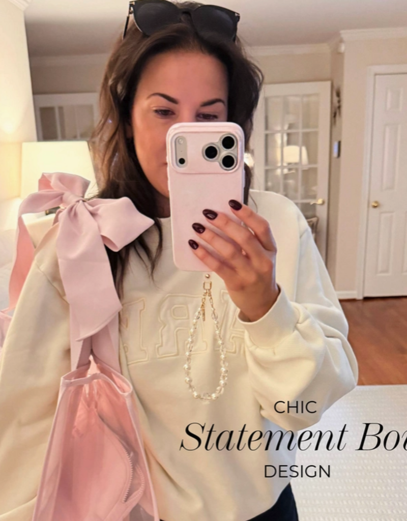 J.HOFFMAN'S Casemate Jelly Tote Bag- Matte Ballet Pink Bow