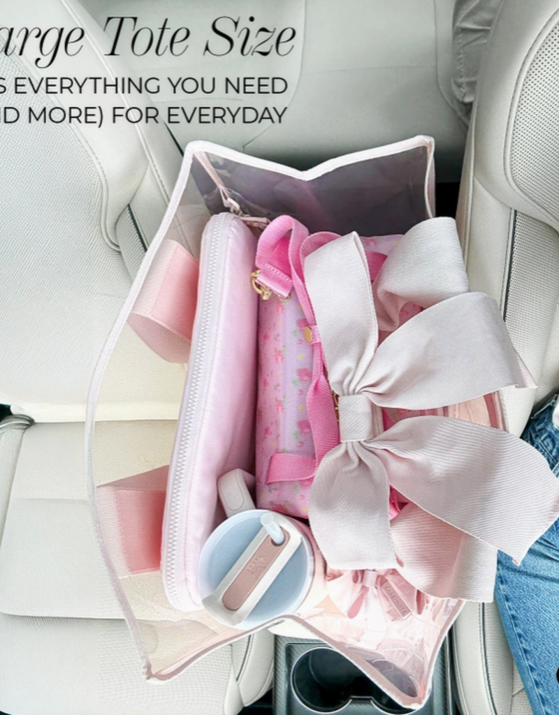 J.HOFFMAN'S Casemate Jelly Tote Bag- Matte Ballet Pink Bow
