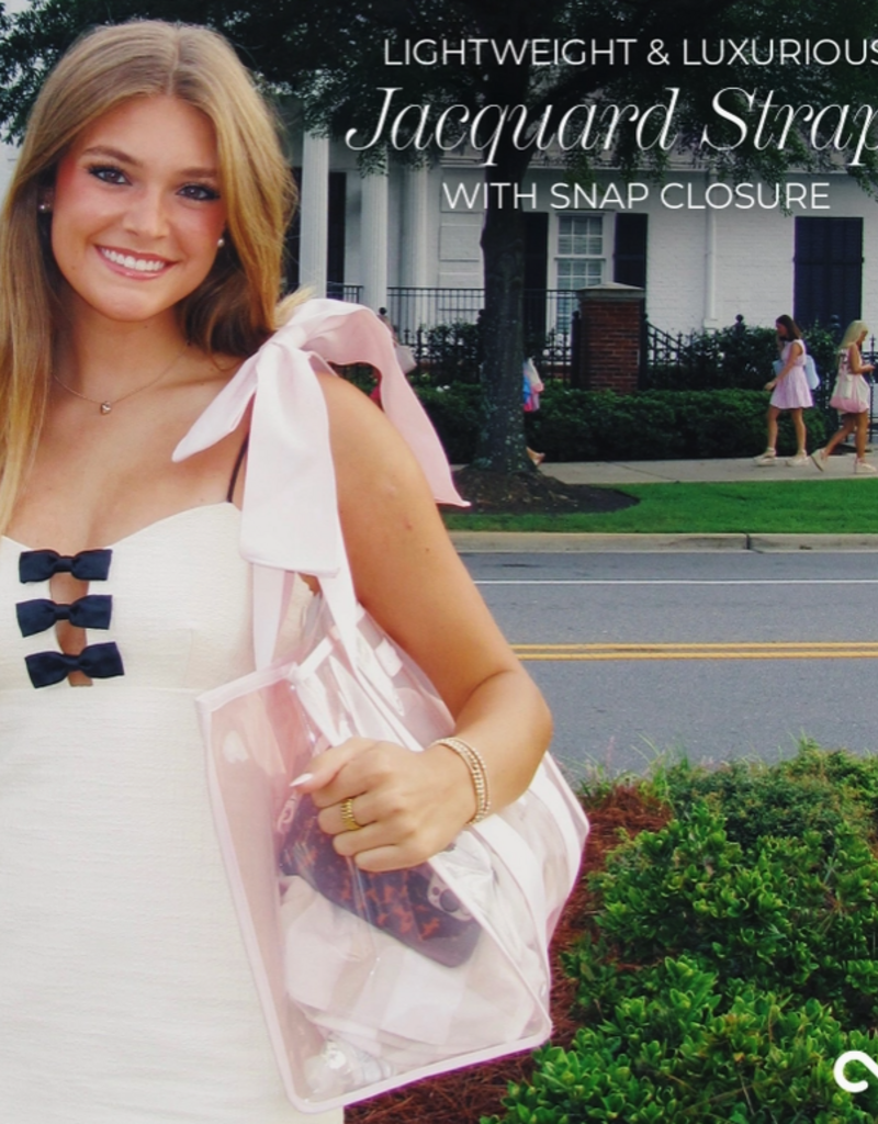 J.HOFFMAN'S Casemate Jelly Tote Bag- Matte Ballet Pink Bow