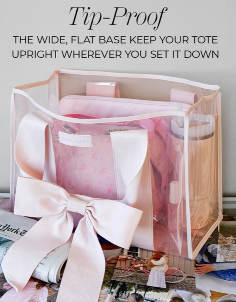 J.HOFFMAN'S Casemate Jelly Tote Bag- Matte Ballet Pink Bow