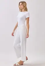 J.HOFFMAN'S Genoa Slant Pocket Crop Jeans- Natural White